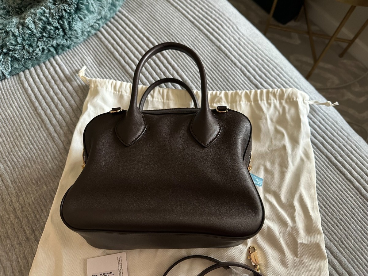 Ferragamo Star Triple Zip Leather Top-Handle Bag - Chocolate