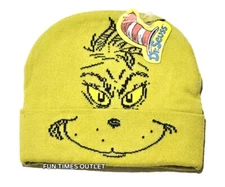 Dr Seuss The Grinch Beanie Cartoon Hat Youth Adult OSFM Christmas Gift New 