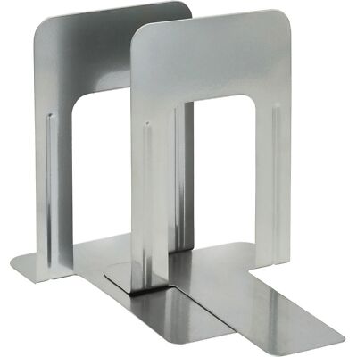 Metall Buchstützen Ständer Buchstütze Buchständer Buchhalter Bücherregal Grau