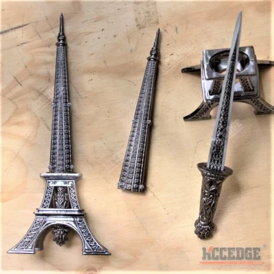 KCC KNIVES 10" Eiffel Tower Standing Display w/ Metal Blade Letter Opener w/ GIFT BOX