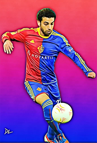 Mohamed Salah "Basel" Original Pop Art Print - 13 x 19 Poster