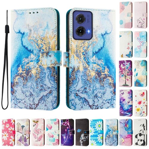 For Motorola Moto G75 G54 G53 G85 G84 G82 Case Wallet Leather Shockproof Cover - Picture 26 of 99