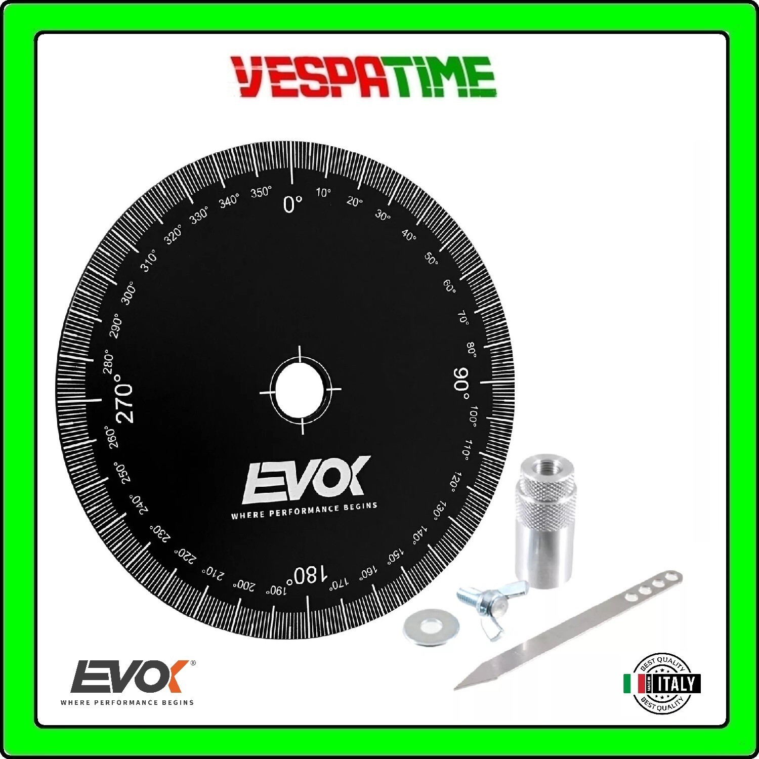 Kit disco graduato EVOK regolazione ANTICIPO ACCENSIONE per VESPA MOTO completo