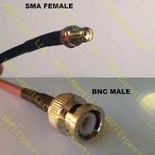 USA-CA RG174 SMA FEMALE to BNC MALE Coaxial RF Pigtail Cable