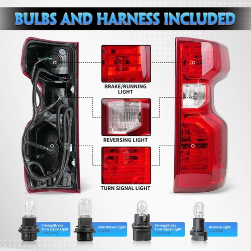 Passenger Side Tail Light Assembly Compatible With Chevy Silverado 1500 2500H... - Picture 4 of 8
