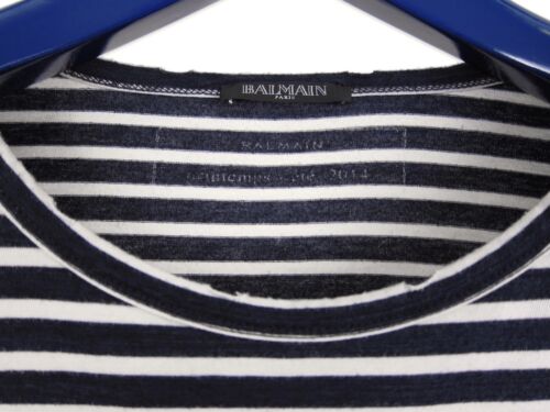 Balmain gestreiftes bretonisches Langarmshirt SS14 Gr. Klein - Bild 3 von 12