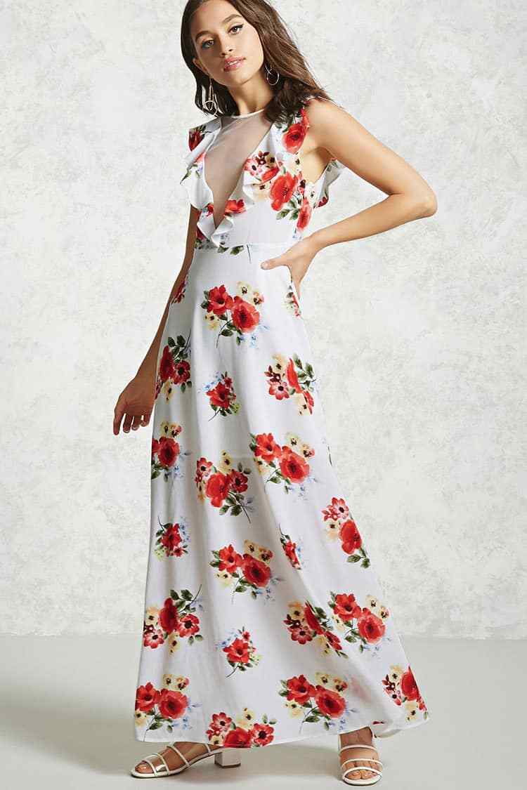 long ivory maxi dress Crossroads Maxi Dress