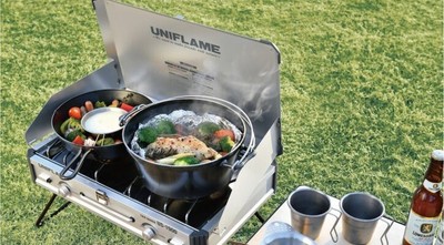 UNI FLAME Twin Burner US-1900 Two Burner Gas Camp Stove | eBay