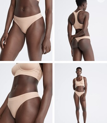 NwT  Calvin Klein Women's (LARGE)  Bonded Flex Thong QF6611-810