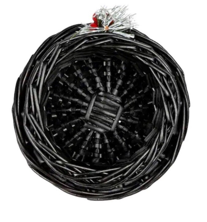 NEW Ashland Snowman Hat Basket Planter Christmas Holiday Decor Holly