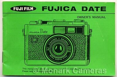 Fujica Date Instruction Book More Fuji 35mm Compact Camera Manuals Listed Ebay