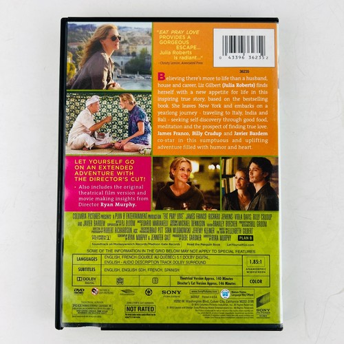 Eat Pray Love DVD Julia Roberts, Javier Bardem - Picture 2 of 2