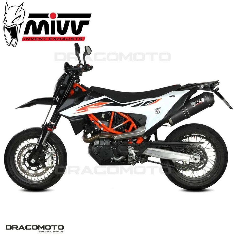 échappement KTM 690 SMC R 2020 2021 MIVV Oval Noir CC - Photo 3/4
