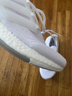 Adidas Ultraboost 21 Running Shoes Triple White FY0379 Size 8.5