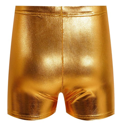 Kids Metallic Party Dance Performance Hot Pants Youth Shorts Practice Costume - Picture 30 of 72