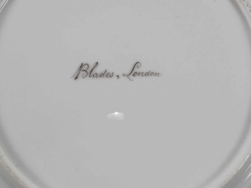 Spode Blades London Hand Painted Flowers Strawberries Cream & Gold Plate C.1820s - Picture 14 of 14