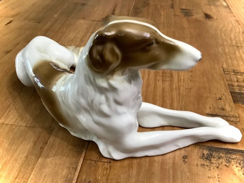 VINTAGE 1950er BARZI BORZOI PORZELLAN GEROLD WINDHUND WINDHUND HUNDEFIGUR 12 ZOLL - Bild 17 von 24