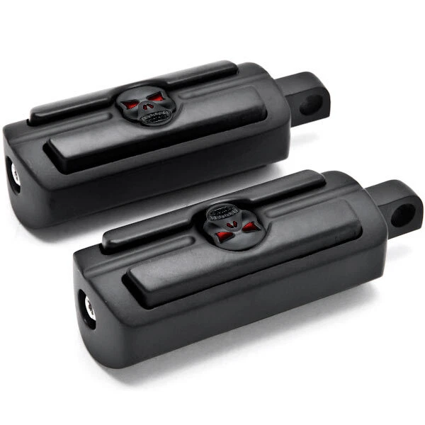 Harley Davidson (All Years) Skull Head Front & Rear Foot Peg Foot Rests Black - Image 2 of 4