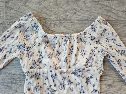 Girl's Art Class Long Sleeve Floral Blouse Multicolor Size Medium 7/8 Flowers - Picture 11 of 12