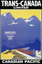 Trans Canada Limited Canadian Pacific Schlafwagenzug Gebirge Plakate A3 271