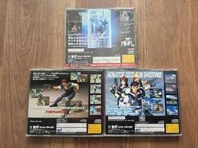 Sega Saturn Virtua Controller HSS-0122 with 3 Games Bundle for CRT TV Japan