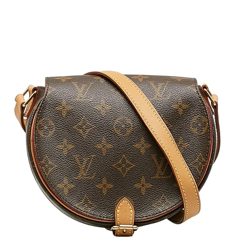 Louis Vuitton Monogram Tambourine Crossbody Shoulder Bag M51179 Brown PVC Ladies