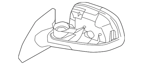 Genuine Nissan Passenger Right Front Door Mirror 96301-5SA0A