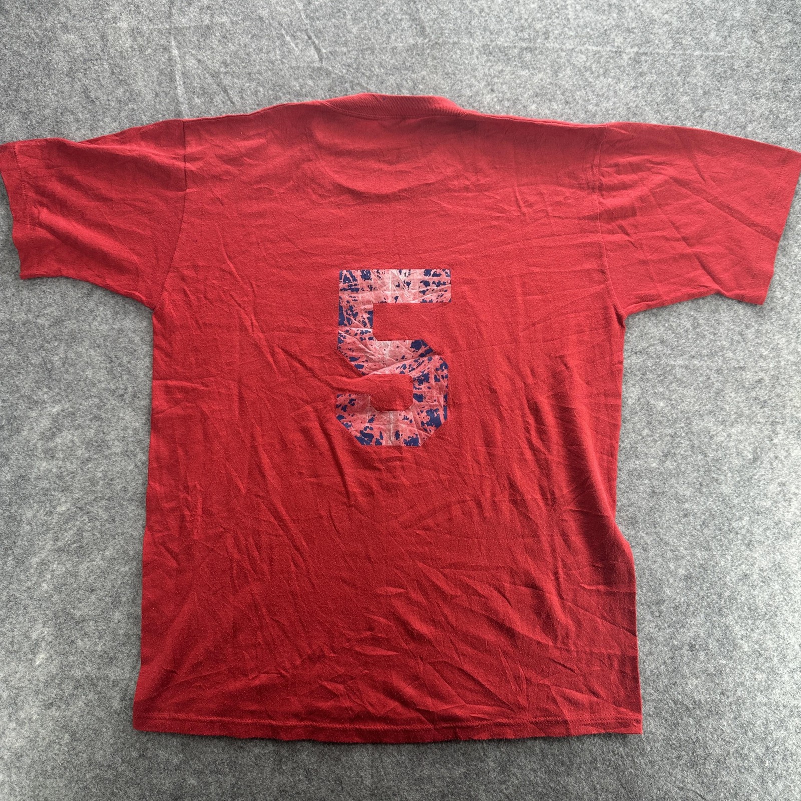 Vintage Doctor Jay Shirt Mens Large Red Blue Bird Graphic Jerzees Made USA 80s