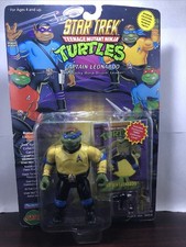 1994 Playmates TMNT Captain Leonardo Star Trek Action Figure New Box Wear