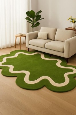 Handmade Rug | Irregular Rug | Wool Rugs | Living Room Rug | Tufted A308