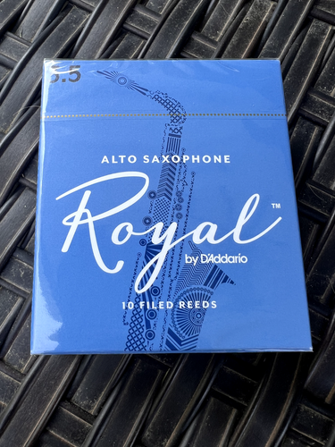 Royal By D'Addario Alto Saxophone Size 3.5 Box of 10 Filed Reeds NIP Sealed