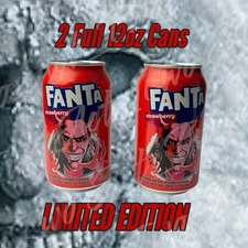 Fanta Black Phone 2 Movie Promo (2 Full 12oz Cans) Strawberry LIMITED EDITION
