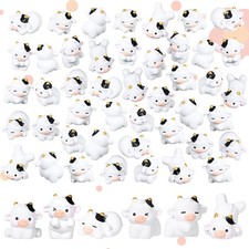 48 -Kuhfiguren Aus Kunstharz, Niedliche Miniaturtiere, Moosornamente für De8022