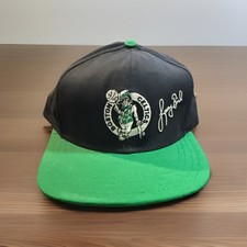 Vintage Boston Celtics Larry Bird 33 Signature Snapback Hat AJD Tag Made In USA