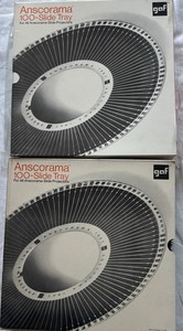 2 Gaf Anscorama Spill-proof 100-Slide Tray for Anscorama Slide Projectors. 1 New