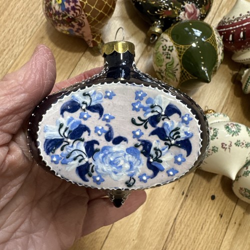 Lotto decorazioni natalizie dipinte a mano arte popolare polacca europea - Foto 6 di 15