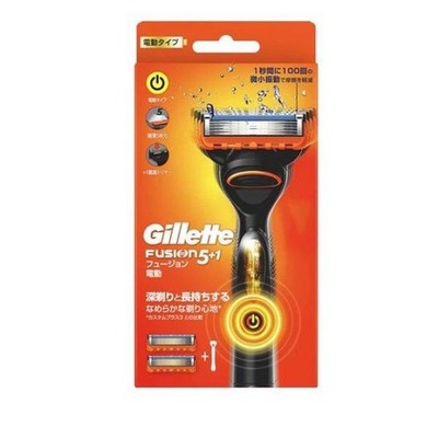 [Gillette] [Fusion5+1] [Electric] Razor Handle + 2 Cartridges Set
