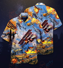 Airplane On War Hawaiian Shirt Unisex Adult Hw2132