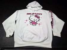 Hello Kitty 2024 Sanrio White Hoodie Polyester Women's or Teen Sweatshirt Size L