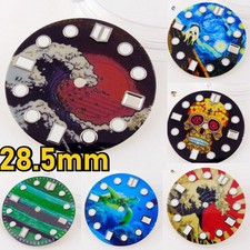 Fit NH35A Sterile Skeleton Surfing 28.5mm Watch Dial Luminous With Date Window