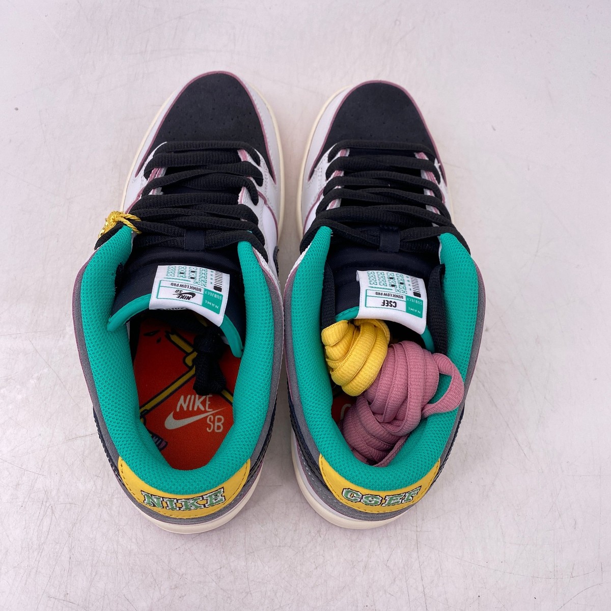 Nike x CSEF Dunk Low SB 9.5 M White Clear Emerald HJ4132-100 #260 Men main image 2