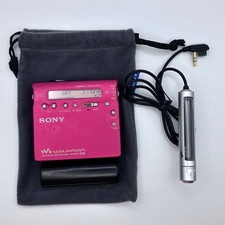 SONY MZ-R900 MD Walkman Portable Recorder Red Player Tested Recording Working