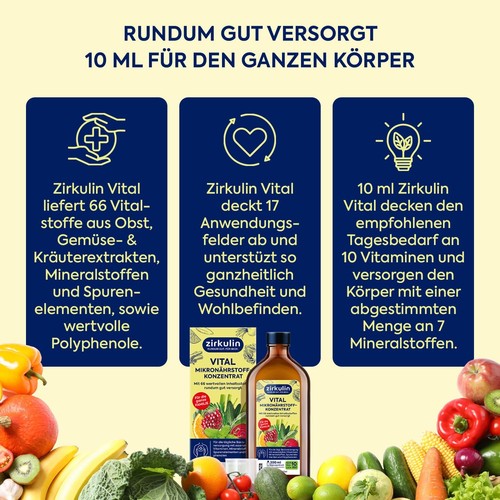 Circolina Micronutrienti Concentrato-200 ml-66 Sostanze Vitali-20 Giorni-Vitamina e Minerale - Foto 7 di 8
