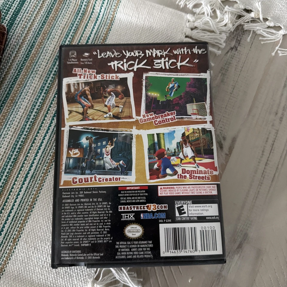 NBA Street V3 Nintendo GameCube 2005 probado completo en caja original con manual Foto 2 de 3