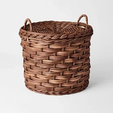 Round Chunky Straight Rattan Basket Dark Brown - Threshold designed with Studio