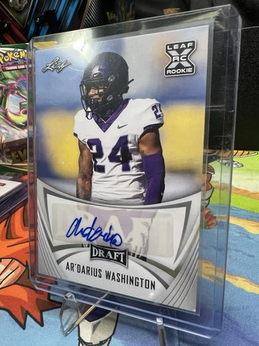 2021 Leaf Draft - Autographs Ar’Darius Washington #BA-ADW (AU, RC) - Picture 4 of 9