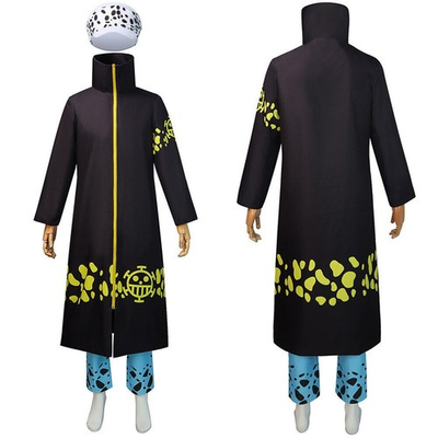 #ad Adult Trafalgar D.Water Law 2 Years Later Cosplay Costume Robe Hat Full sets $71.13