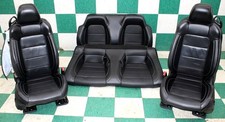 20 Mustang Convertible Black Leather Power Heat Cool Buckets Backseat Seats Set