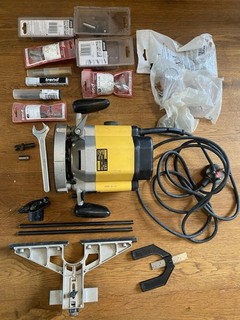 Dewalt DW624 240V 1/2" Plunge Router Fence Bits some New Depth Gauge Etc
