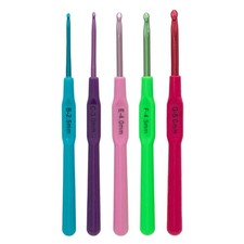 Aluminum Crochet Hooks 5pc Set 2.5-5mm